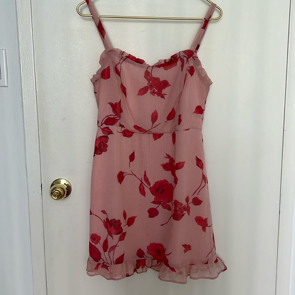 Lush Pink Floral Dress